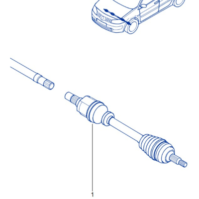 CARDAN AVANT GAUCHE ORIGINE SNR pour Mégane 2RS