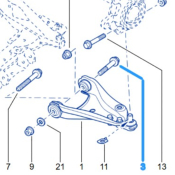 VIS DE SERRAGE M12 A L'ARRIERE DU TRIANGLE Pour Twingo 2RS et Wind
