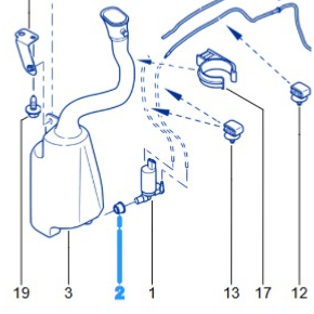 BAGUE ETANCHEITE POMPE LAVE VITRES ORIGINE RENAULT Pour Twingo 2RS