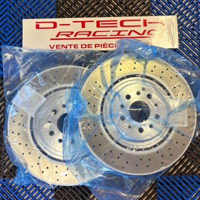 x2 DISQUES AVANT PERCES ORIGINE MASERATI pour Levante SUV Grandsport 3L V6 TDI