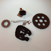 KIT PIGNONS - CHAINE ET TENDEUR DE DISTRIBUTION Pour moteur C1J