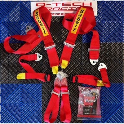 HARNAIS SABELT RENAULT SPORT 6PTS Rouge