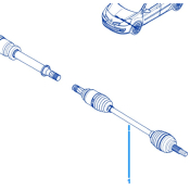 CARDAN AVANT GAUCHE ORIGINE SNR pour Clio 3RS