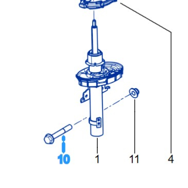VIS DE SERRAGE M12 A L'ARRIERE DU TRIANGLE Pour Twingo 2RS et Wind
