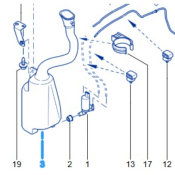RESERVOIR LAVE VITRES ORIGINE RENAULT Pour Twingo 2RS