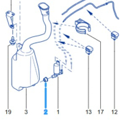 BAGUE ETANCHEITE POMPE LAVE VITRES ORIGINE RENAULT Pour Twingo 2RS
