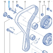 ECROU FIXATION GALET TENDEUR Pour Mégane 2&3RS et Clio 2&3RS