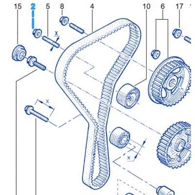 ECROU FIXATION GALET TENDEUR Pour Mégane 2&3RS et Clio 2&3RS