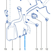 POMPE LAVE VITRES ORIGINE RENAULT Pour Twingo 2RS