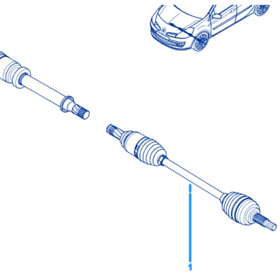 CARDAN AVANT GAUCHE ORIGINE SNR pour Clio 3RS