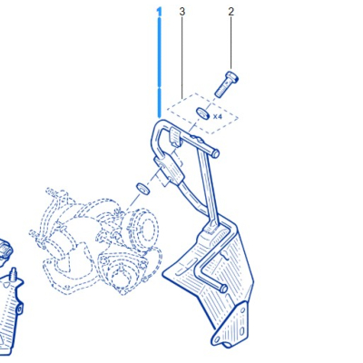 TUYAU REFROIDISSEMENT TURBO ORIGINE Pour Megane 3RS